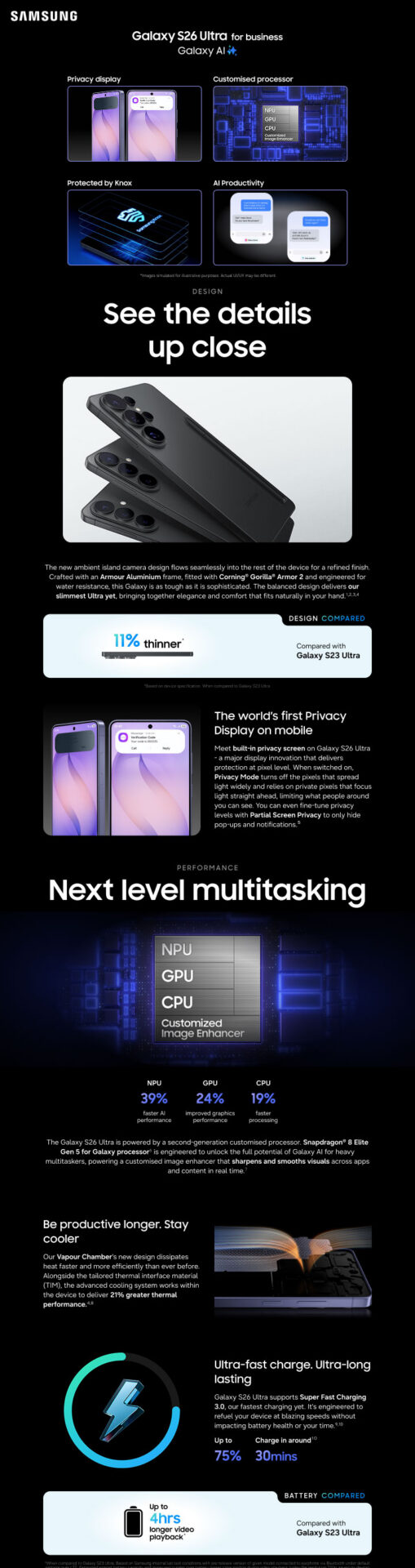 Galaxy S26 Ultra Enterprise PDP River