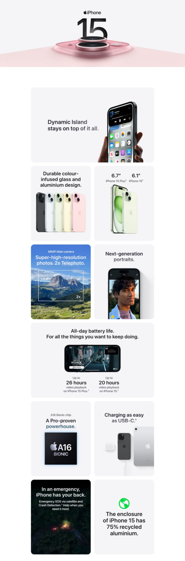 Apple iPhone 15 PDP River