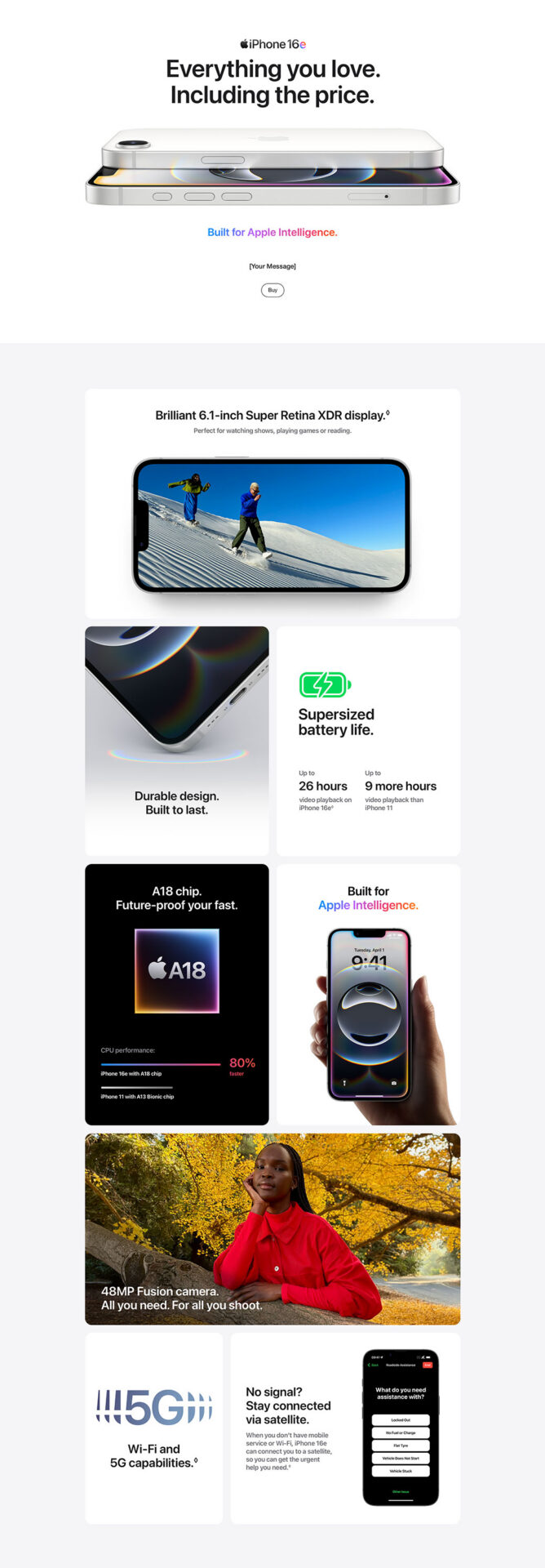 Apple iPhone16e PDP River